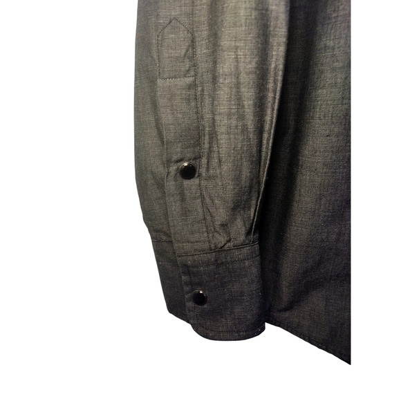 Beverly Hills Polo Club Mens Black Casual Button Down Dress Shirt Size XL - Picture 2 of 7